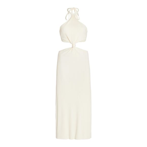 Cult Gaia 'Cameron' Beige Viscose Knit Midi Dress Size S